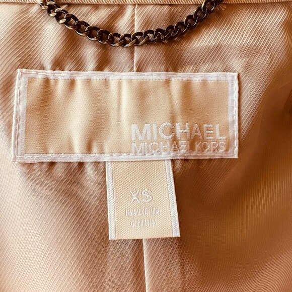 NEW!  MICHAEL KORS Tan Khaki Raincoat - Flawed - XS - Picture 13 of 14